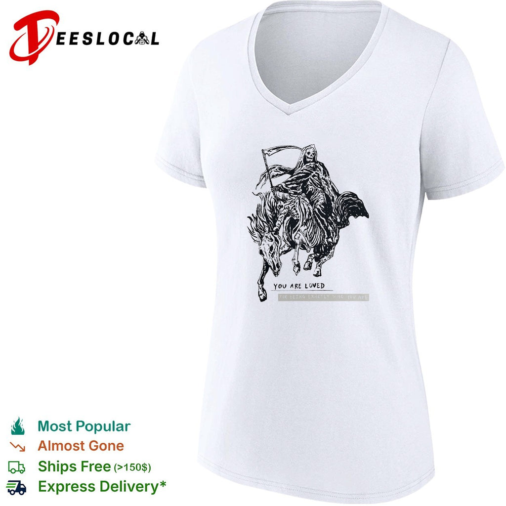 Grim reaper riding skeleton horse you are loved shirt