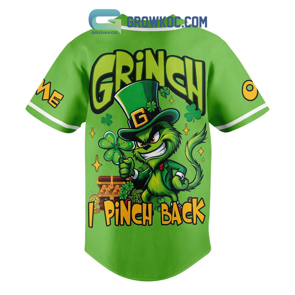 Grinch St. Patrick’s Day Fan Personalized Baseball Jersey