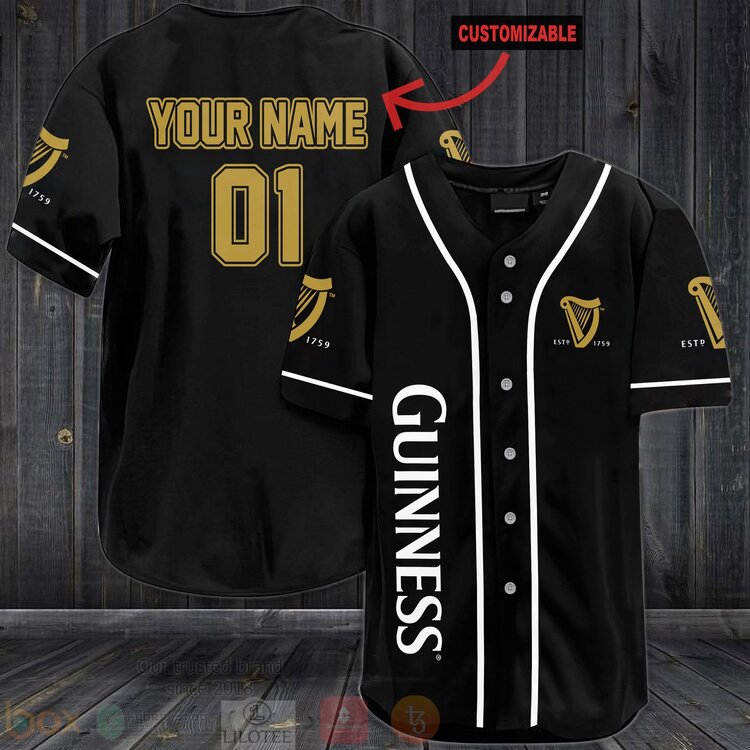 FASHION Guinness 1759 Personalized Baseball Jerseys Botton Shirt