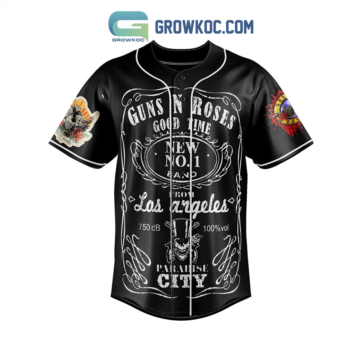 Gun N’ Roses Good Time Paradise City Baseball Jersey