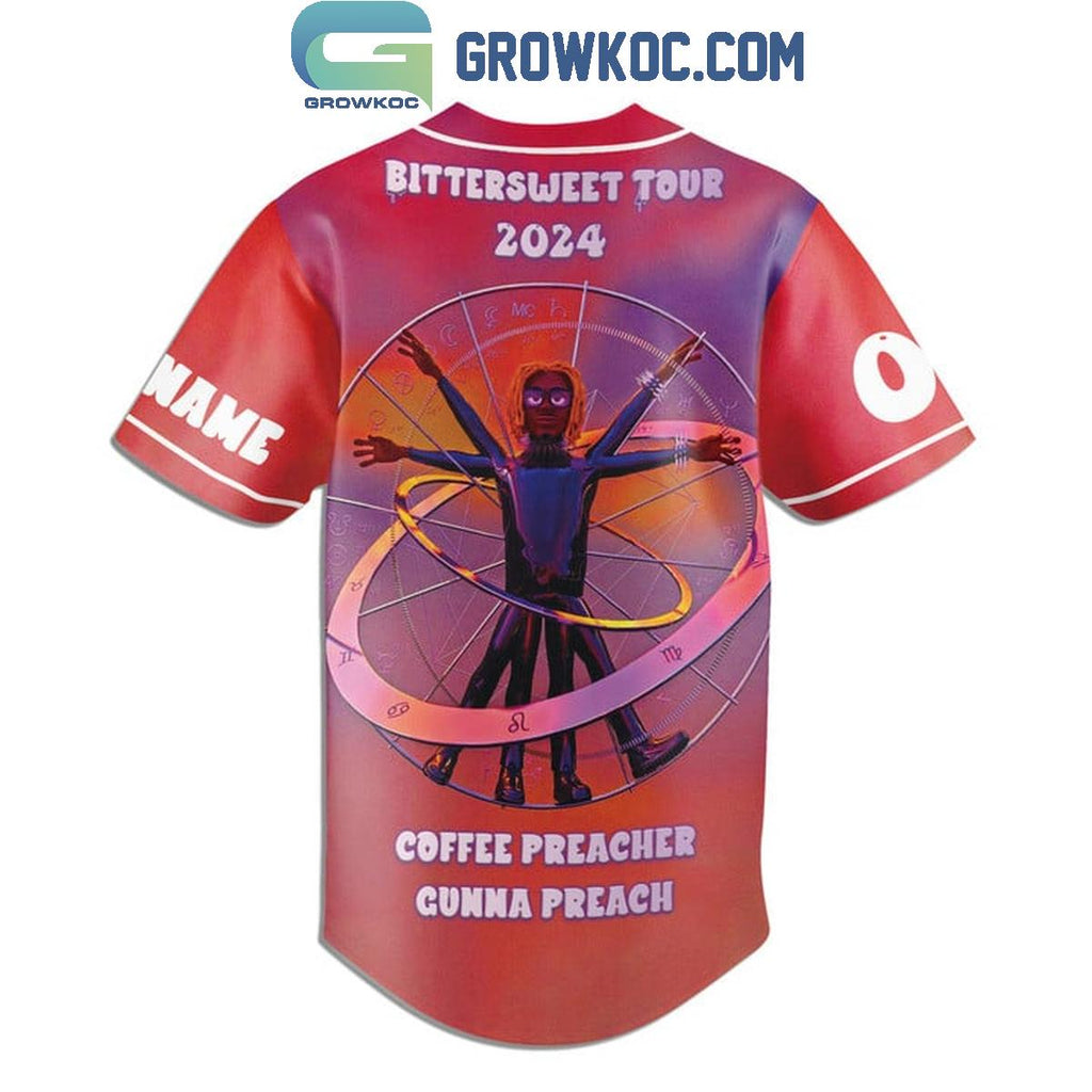 Gunna Bittersweet Tour 2024 Personalized Baseball Jersey