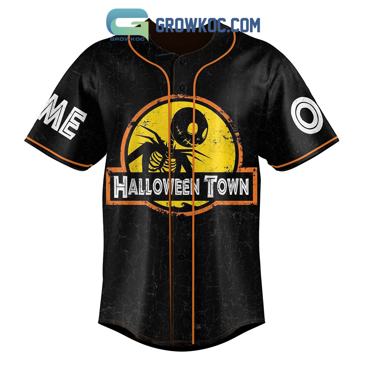 Halloween Town All Work And No Scare Makes Jack A Dull Boy Personalized Baseball Jersey