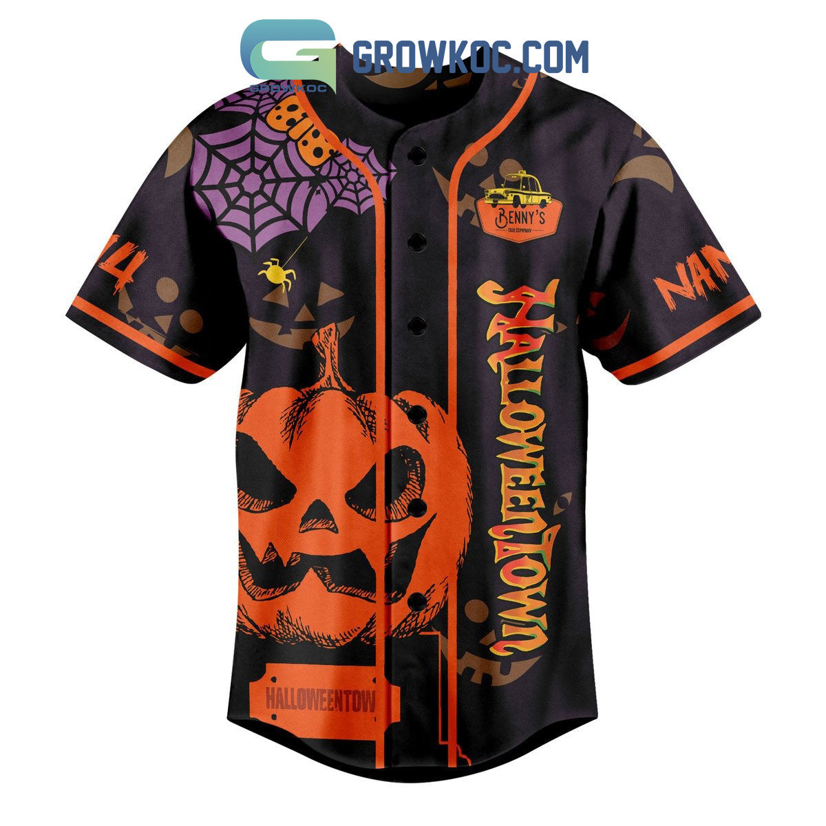 Halloween Town Busy Saving Personalized Baseball Jersey