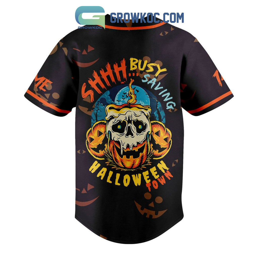 Halloween Town Busy Saving Personalized Baseball Jersey
