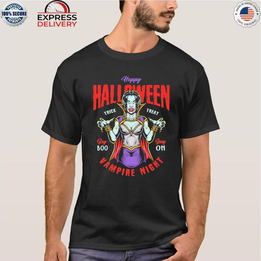 Happy Halloween Vampire Night Shirt