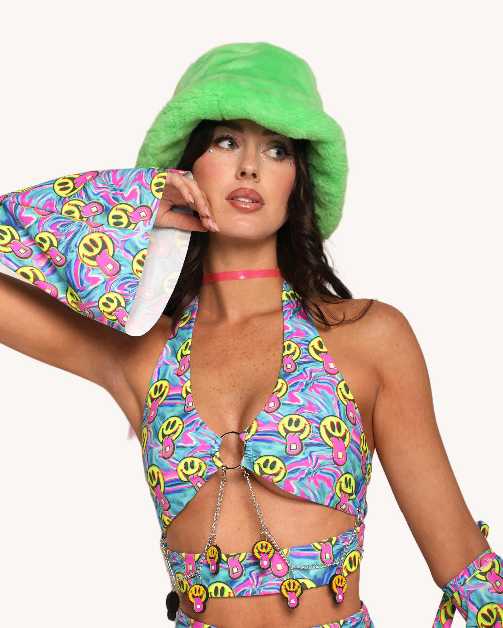 Happy Hour Halter Top with Sleeves