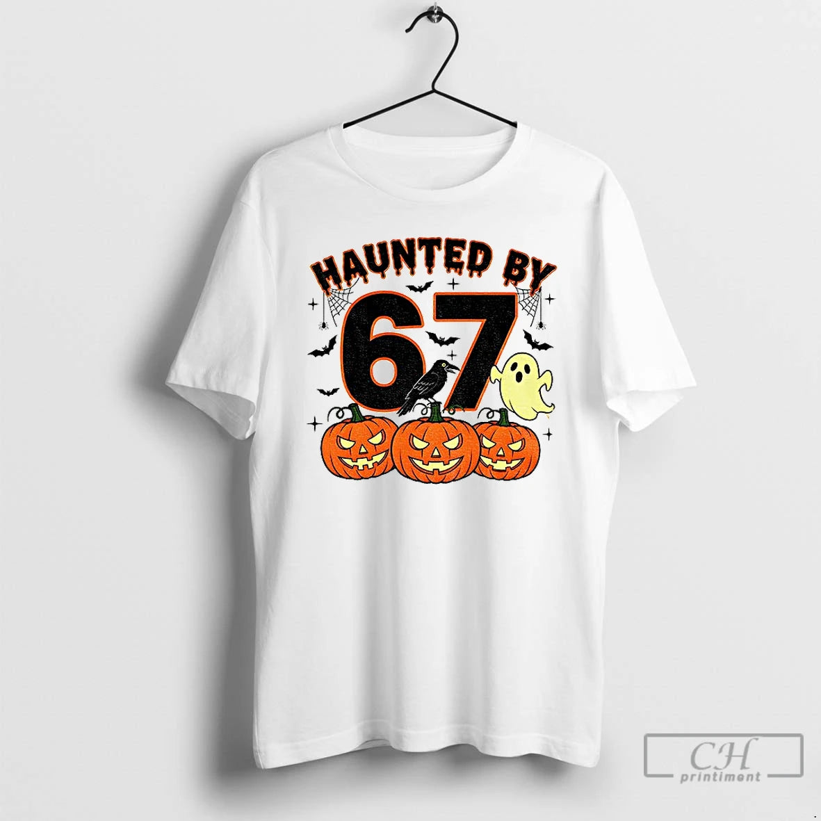 Haunted By 67 Halloween Spooky Ghost Pumpkin T Shirts Hoodie, Sweatshirt | InkRitualCo.com