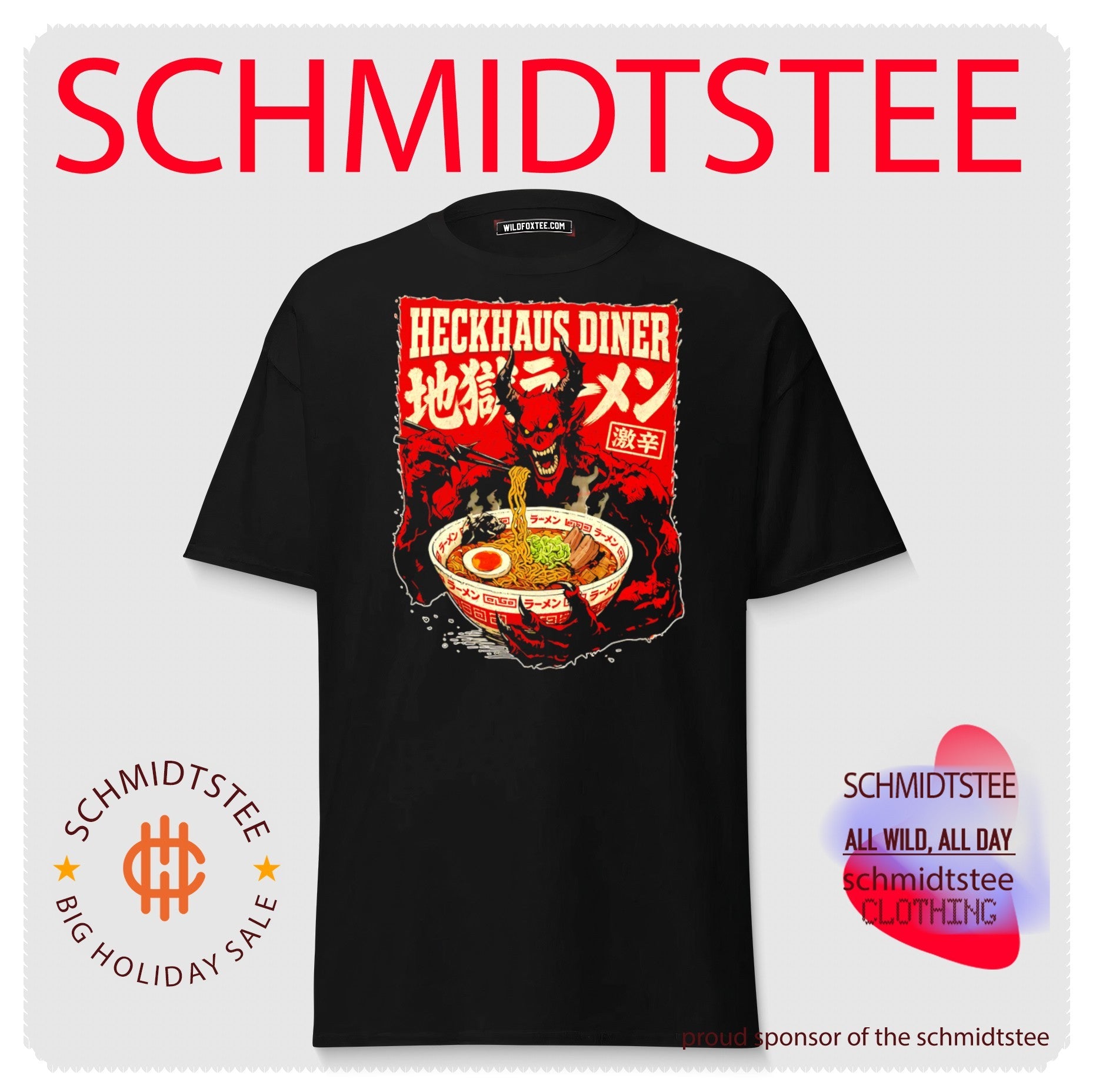 Heckhaus Diner Demon Eating Spicy Ramen shirt