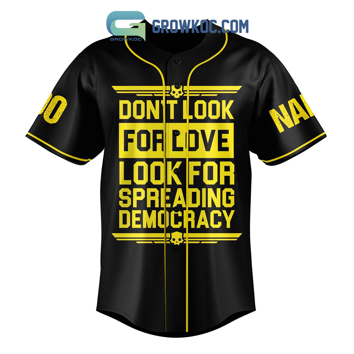 Helldivers Service Is Mandatory Spread Managed Democracy Personalized Baseball Jersey