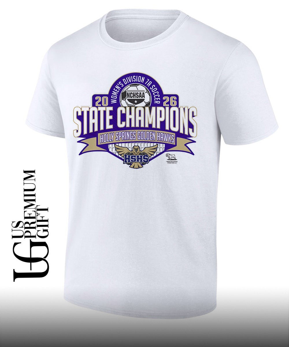 Holly Springs Golden Hawks NCHSAA Women’s 7A Soccer State Champions 2026 shirt