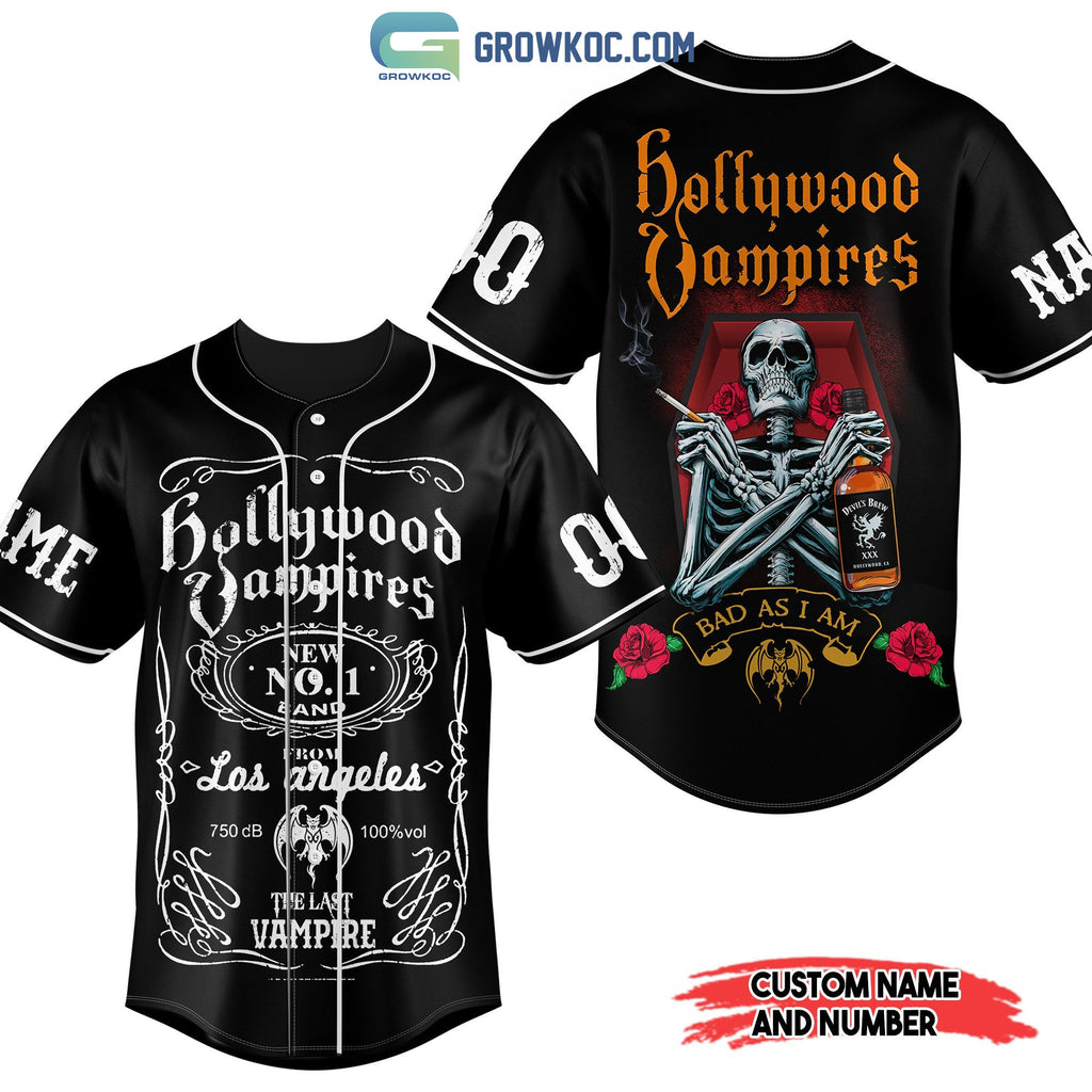 Hollywood Vampires Bad As I Am The Last Vampire Personalized Baseball Jersey