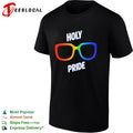 Holy Pride glasses rainbow frame pride shirt