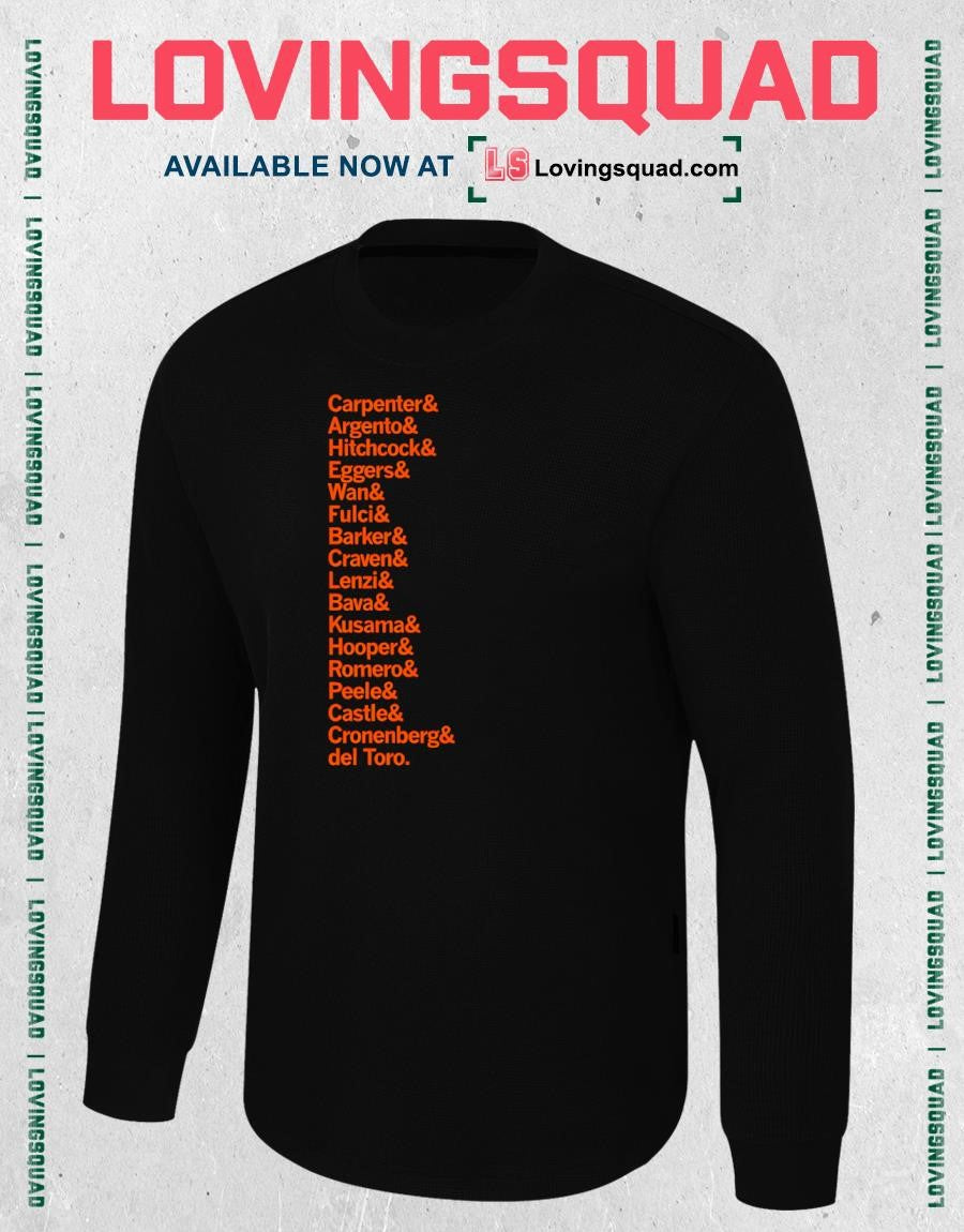 Horror Movie Directors List Carpenter Hitchcock Craven Romero and del Toro T-shirt
