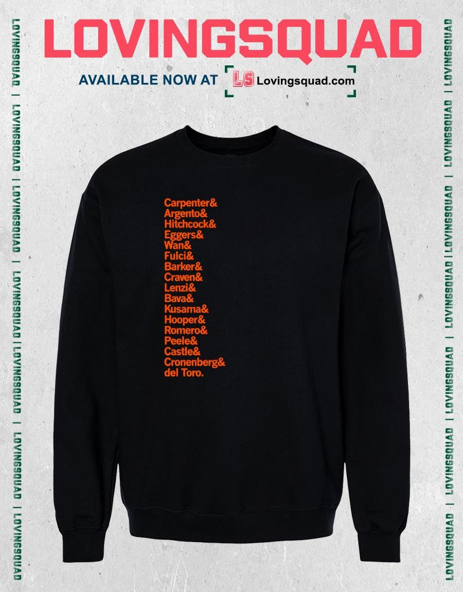 Horror Movie Directors List Carpenter Hitchcock Craven Romero and del Toro T-shirt