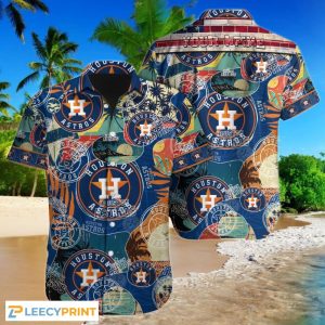 Houston Astros MLB Logo Custom Hawaiian Shirt Best Gift, Houston Astros Hawaiian Shirt