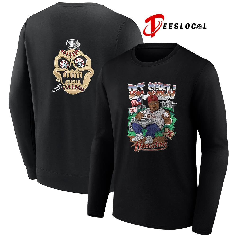 Houston Astros x DJ Screw tal’ hill caricature shirt