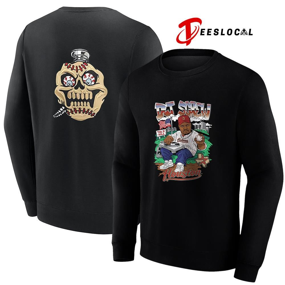 Houston Astros x DJ Screw tal’ hill caricature shirt