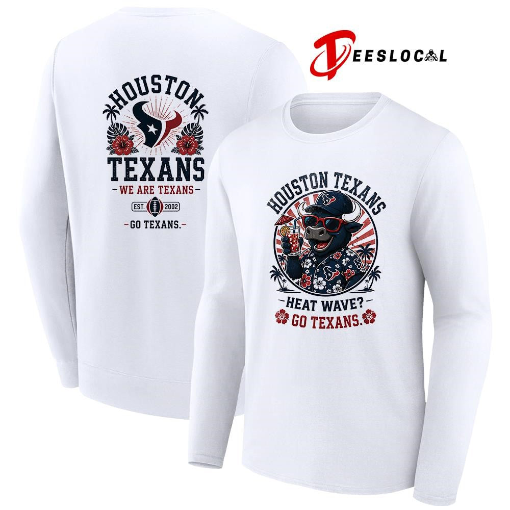 Houston Texans heat wave beach vibes mascot shirt