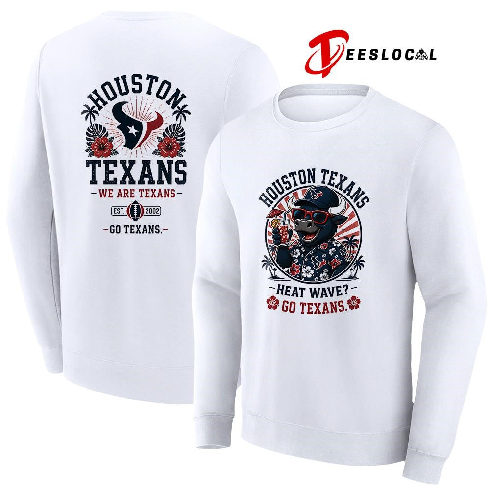 Houston Texans heat wave beach vibes mascot shirt