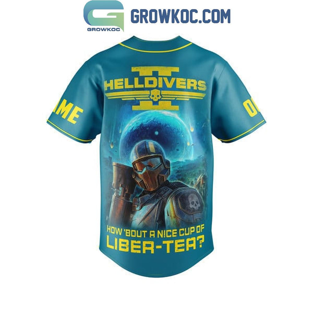 How ‘Bout A Nice Cup Of Liber-Tea Helldivers Fan Personalized Baseball Jersey