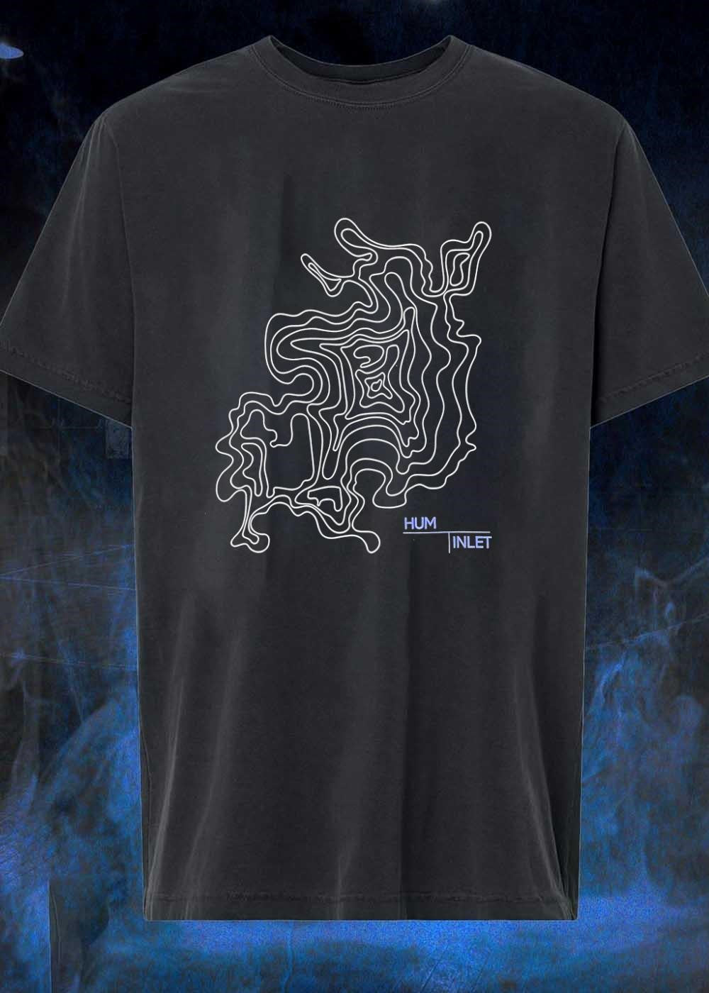 Hum Inlet Topographical Map Art T-Shirt