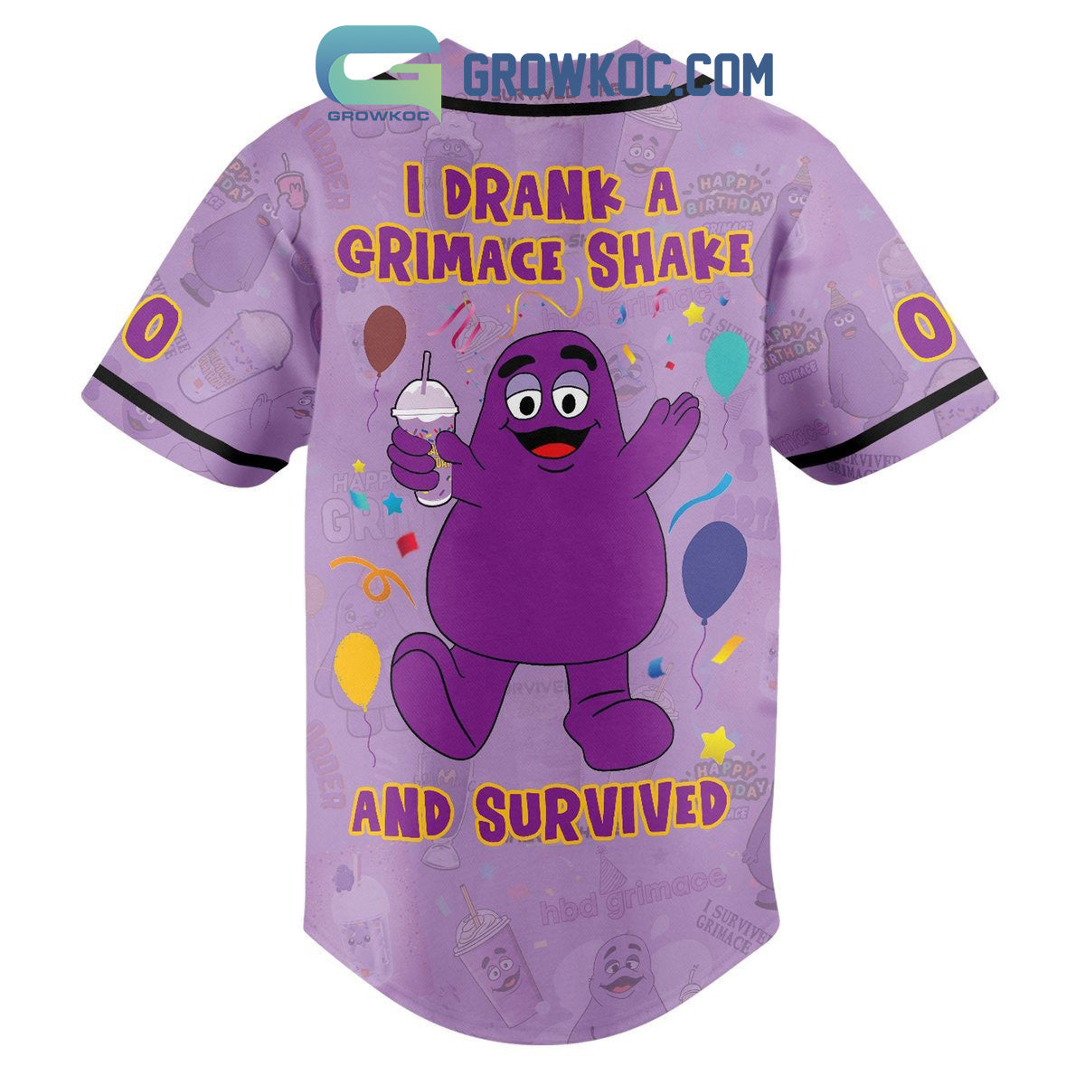I Drank A Grimace Shake And Survived Personalized Baseball Jersey