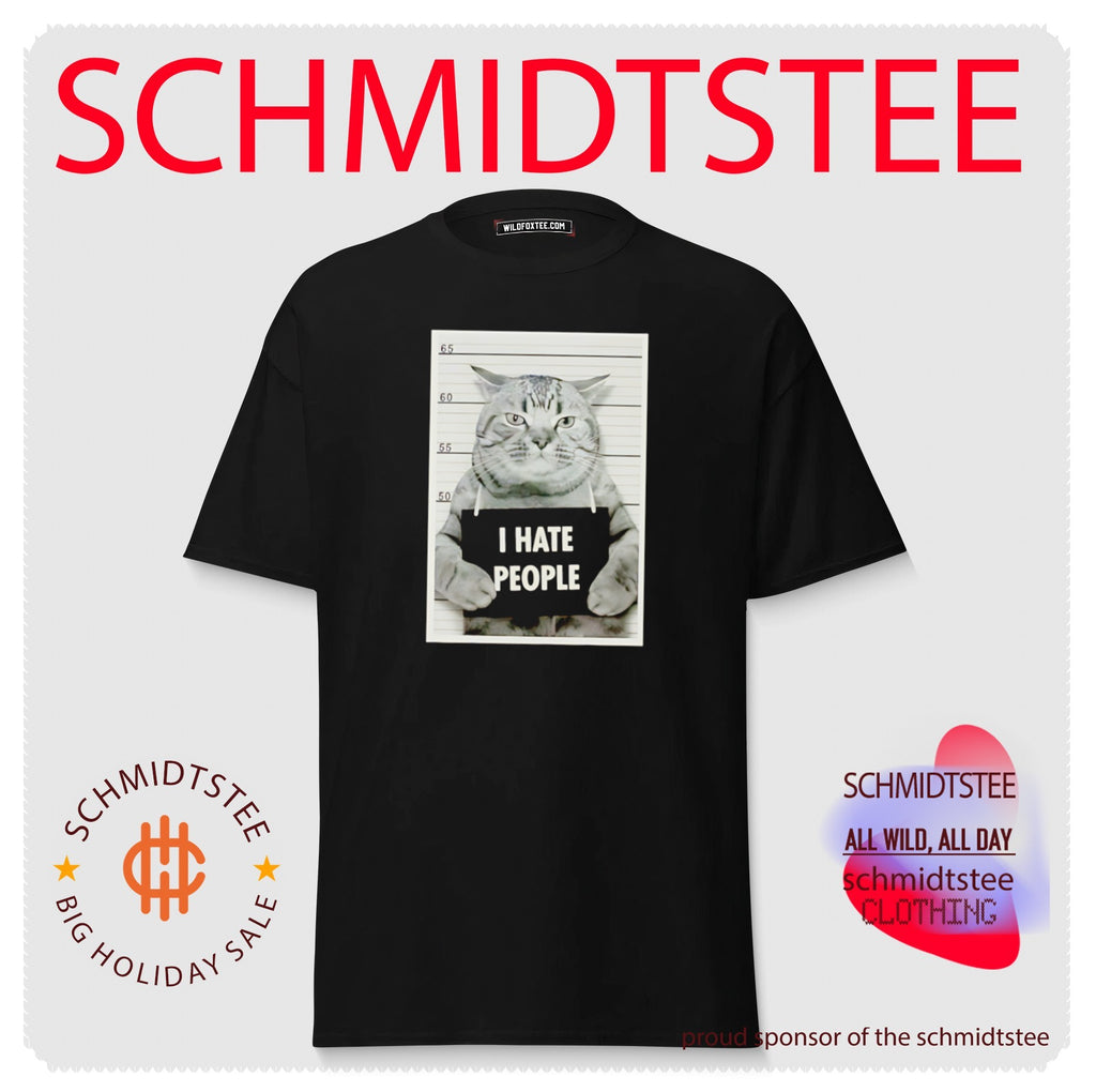 I Hate People Mugshot Cat sarcastic antisocial shirt