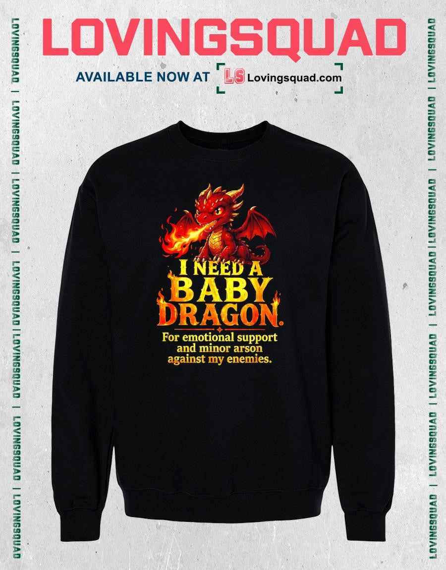 I Need A Baby Dragon For Emotional Support and minor arson against my enemies T-Shirt