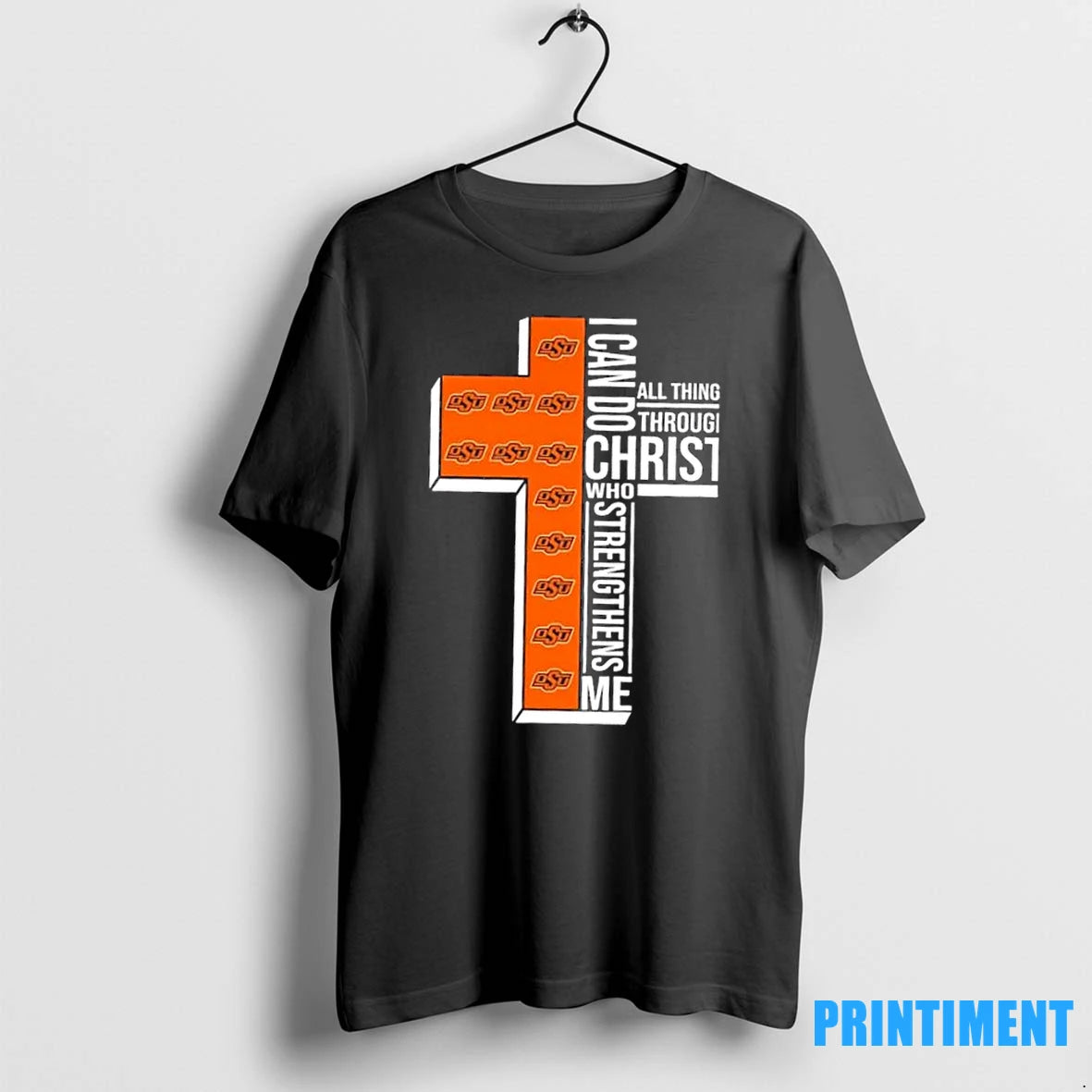 I Can Do All Things Through Christ Who Strengthens Me Oklahoma State Cowboys Football Cross T-Shirts, Hoodie, Sweatshirt
