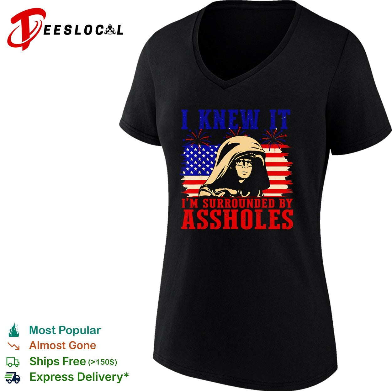 I knew it I’m surrounded by assholes hooded figure shirt