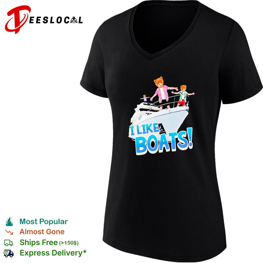 I like boats bears on yacht shirt