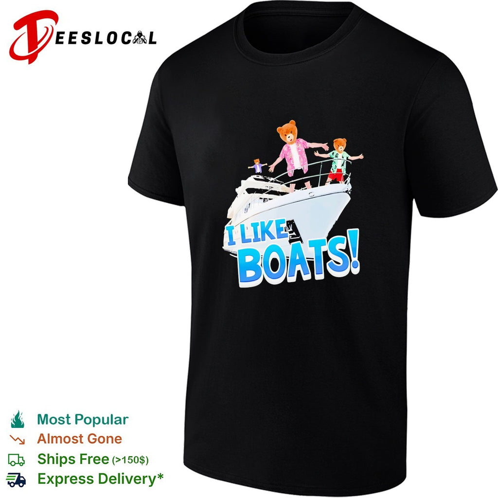 I like boats bears on yacht shirt