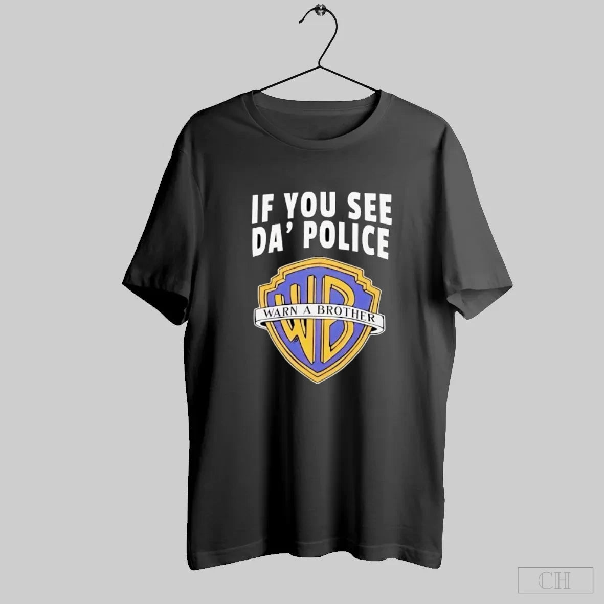 If You See Da Police Warn A Brother Wb Logo S Black T-Shirts, Hoodie, Sweatshirt | InkRitualCo.com
