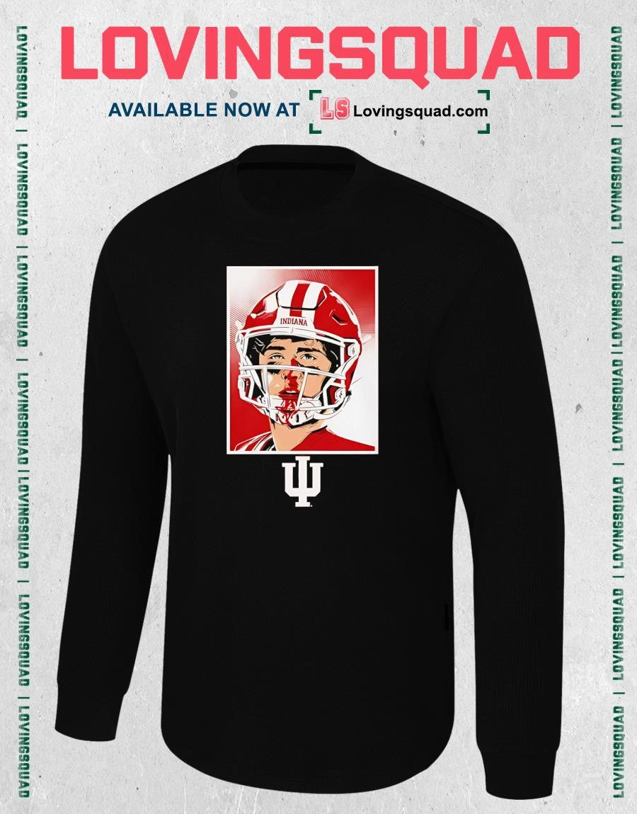 Indiana Football Player Bloody Face Halftone T-shirt