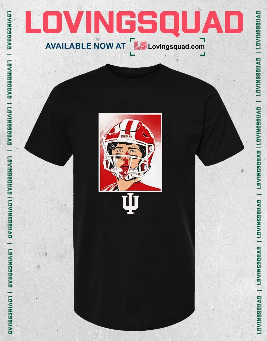 Indiana Football Player Bloody Face Halftone T-shirt