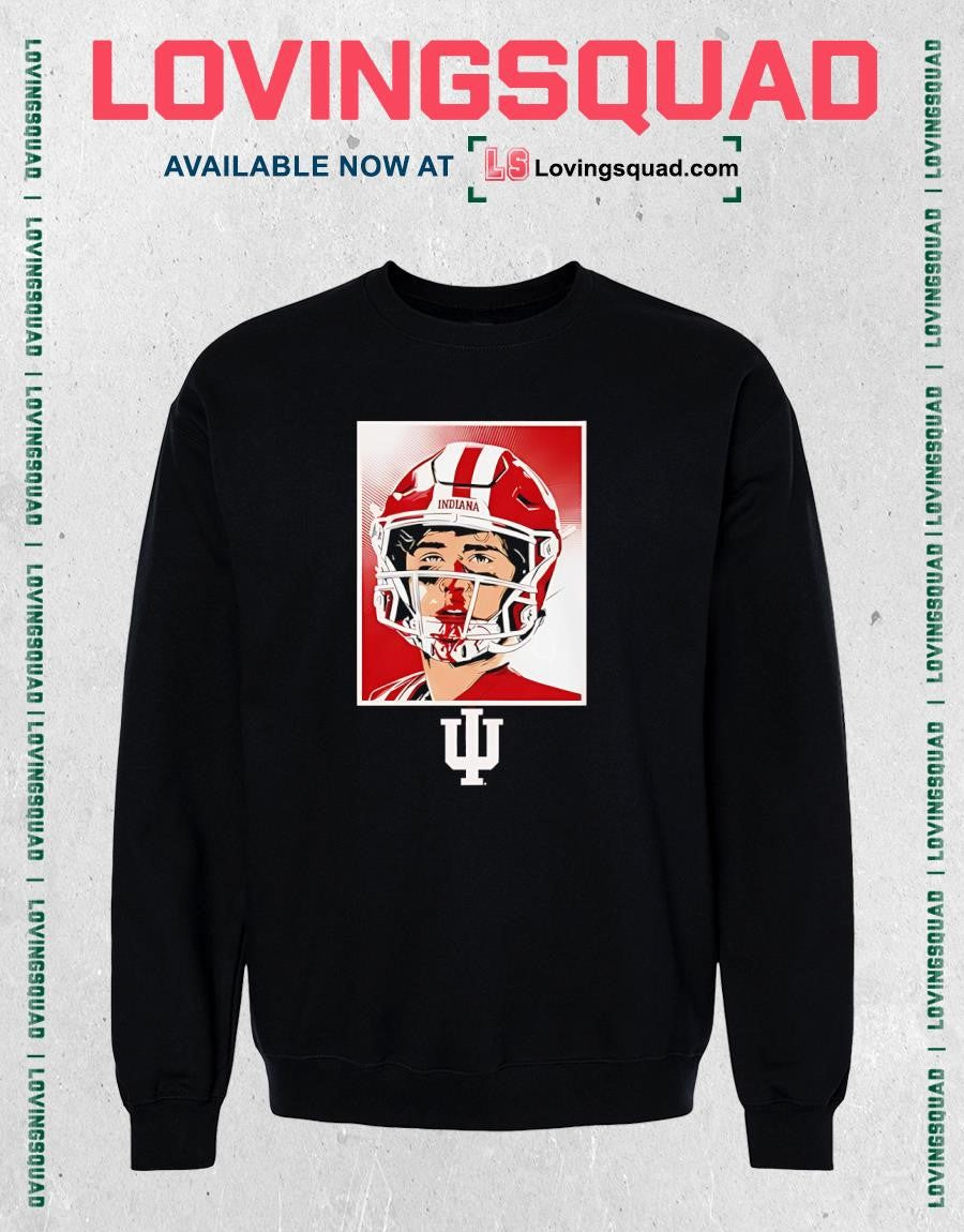 Indiana Football Player Bloody Face Halftone T-shirt
