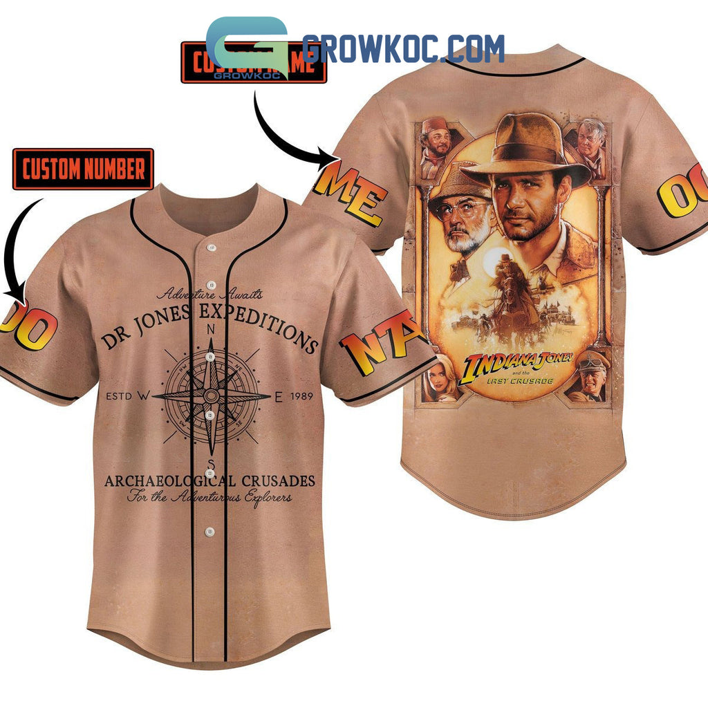 Inidiana Jones Dial Of Destiny Personalized Baseball Jersey