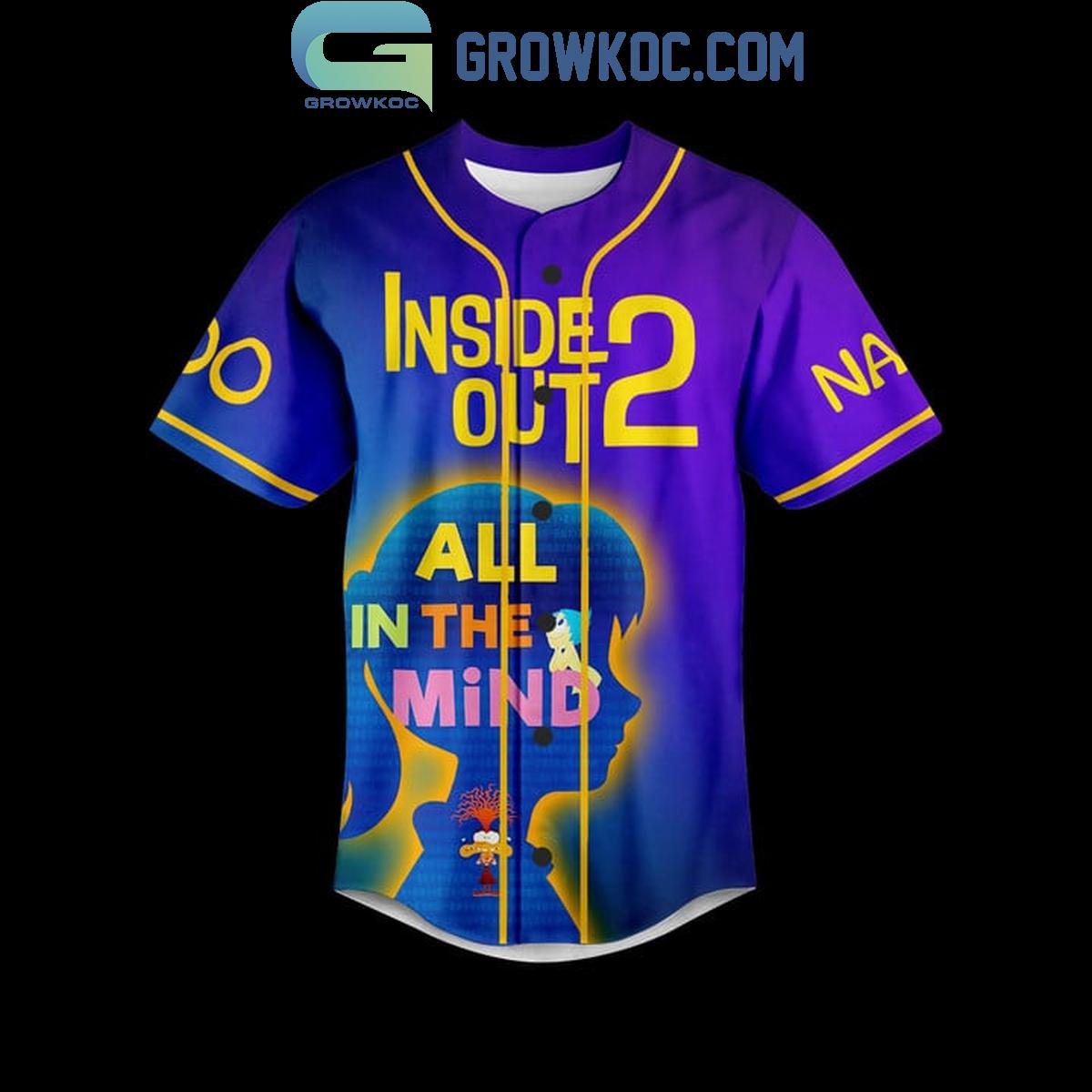 Inside Out 2 It’s Okay To Feel All The Feels Personalized Baseball Jersey