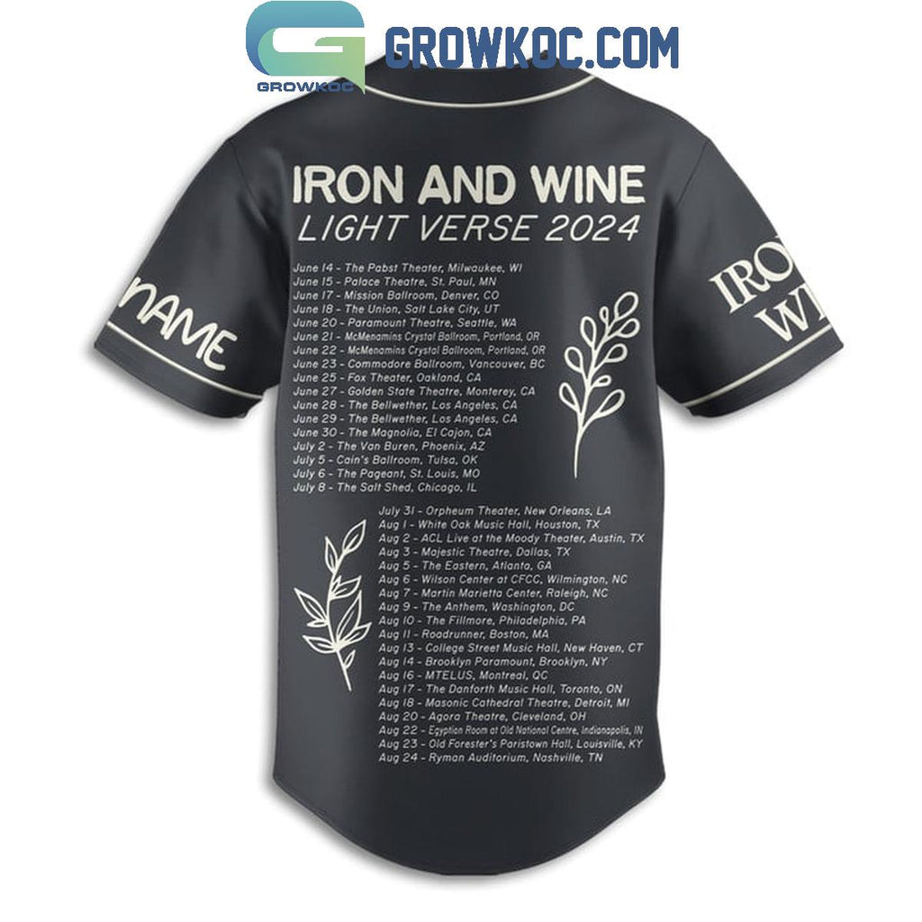 Iron And Wine Light Verse 2024 Personalized Baseball Jersey