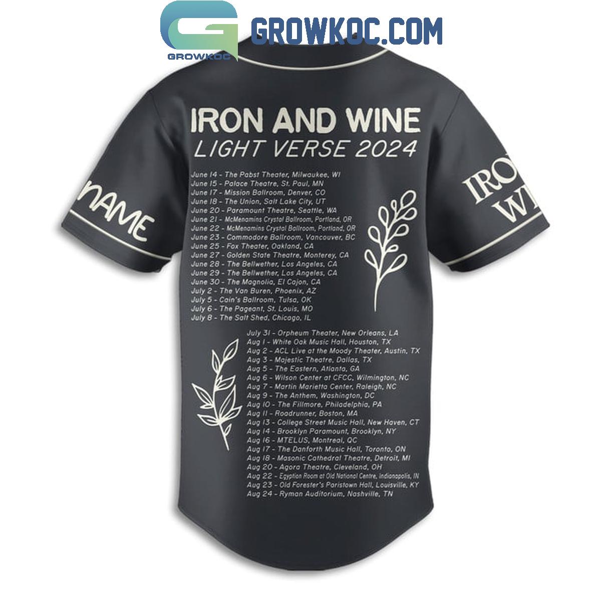 Iron And Wine Light Verse 2024 Personalized Baseball Jersey