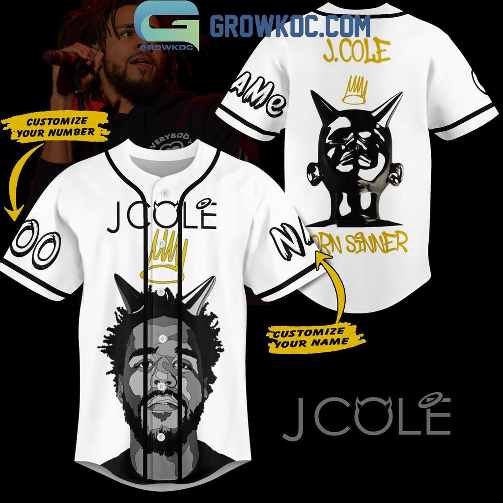 J.Cole Born Sinner Fan Personalized Baseball Jersey