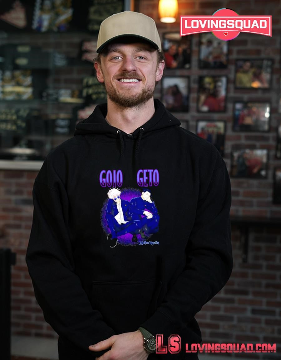 JJK Gojo and Geto Purple Logo Portrait Anime T-Shirt