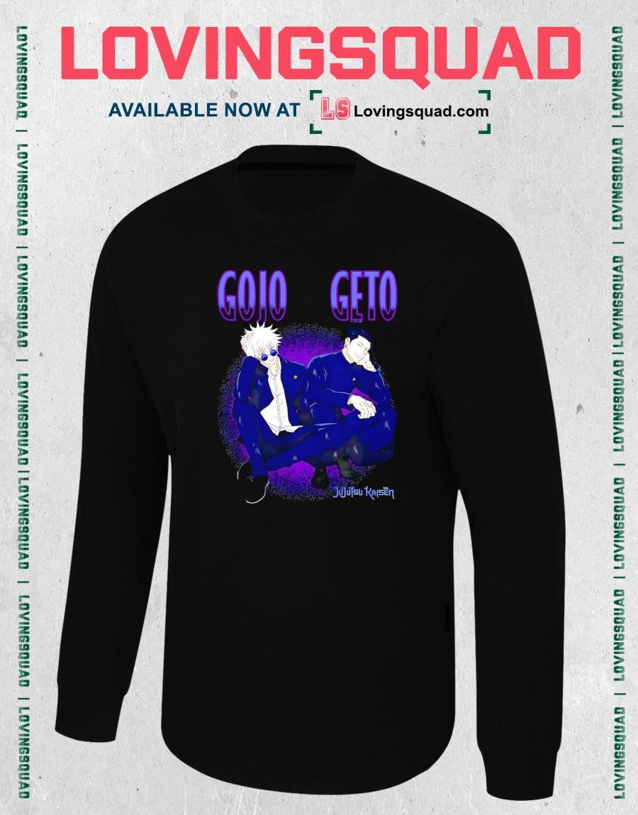 JJK Gojo and Geto Purple Logo Portrait Anime T-Shirt
