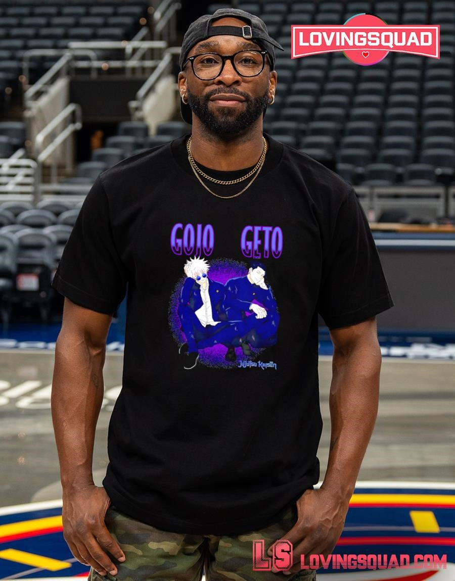JJK Gojo and Geto Purple Logo Portrait Anime T-Shirt