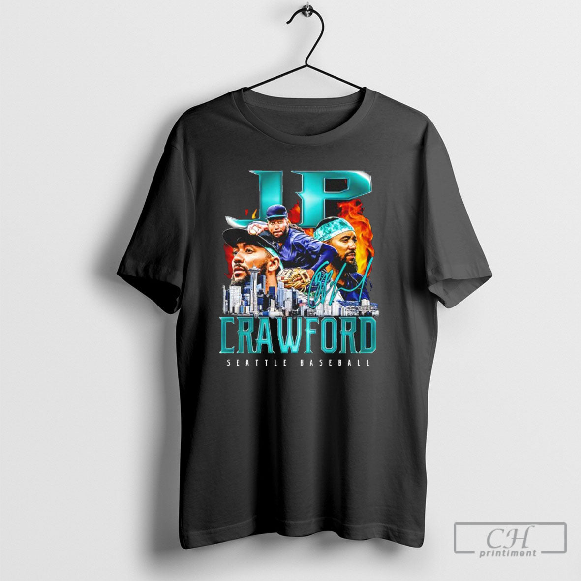 Jp Crawford Seattle Mariners Baseball Retro Flair Signature Shirts Hoodie, Sweatshirt | InkRitualCo.com