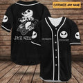 Jack Skellington Baseball Jersey, Baseball Jersey Shirt, Jack Skellington Shirt, Horror Movie Shirts