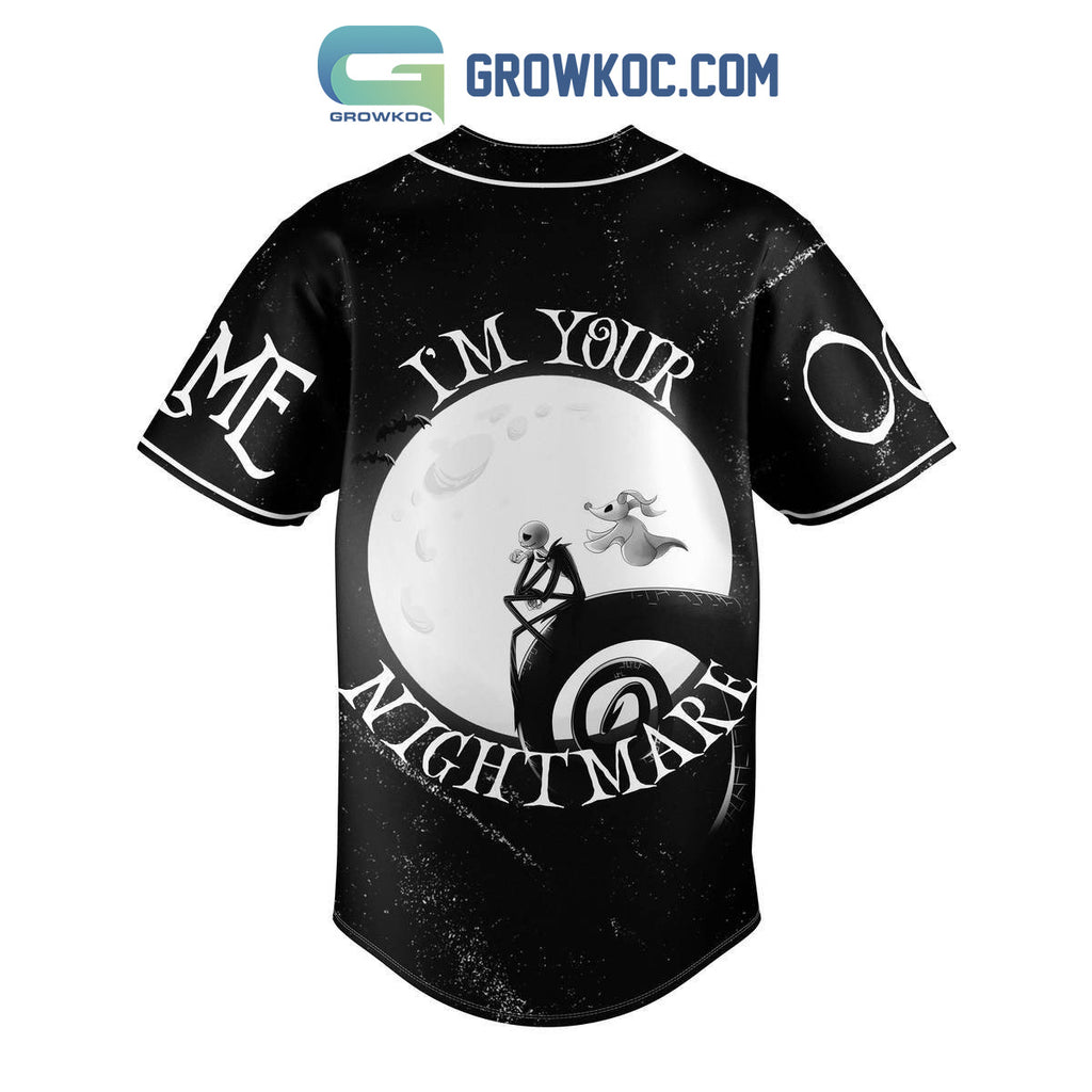 Jack Skellington’s I’m Your Nightmare Halloween Town Personalized Baseball Jersey