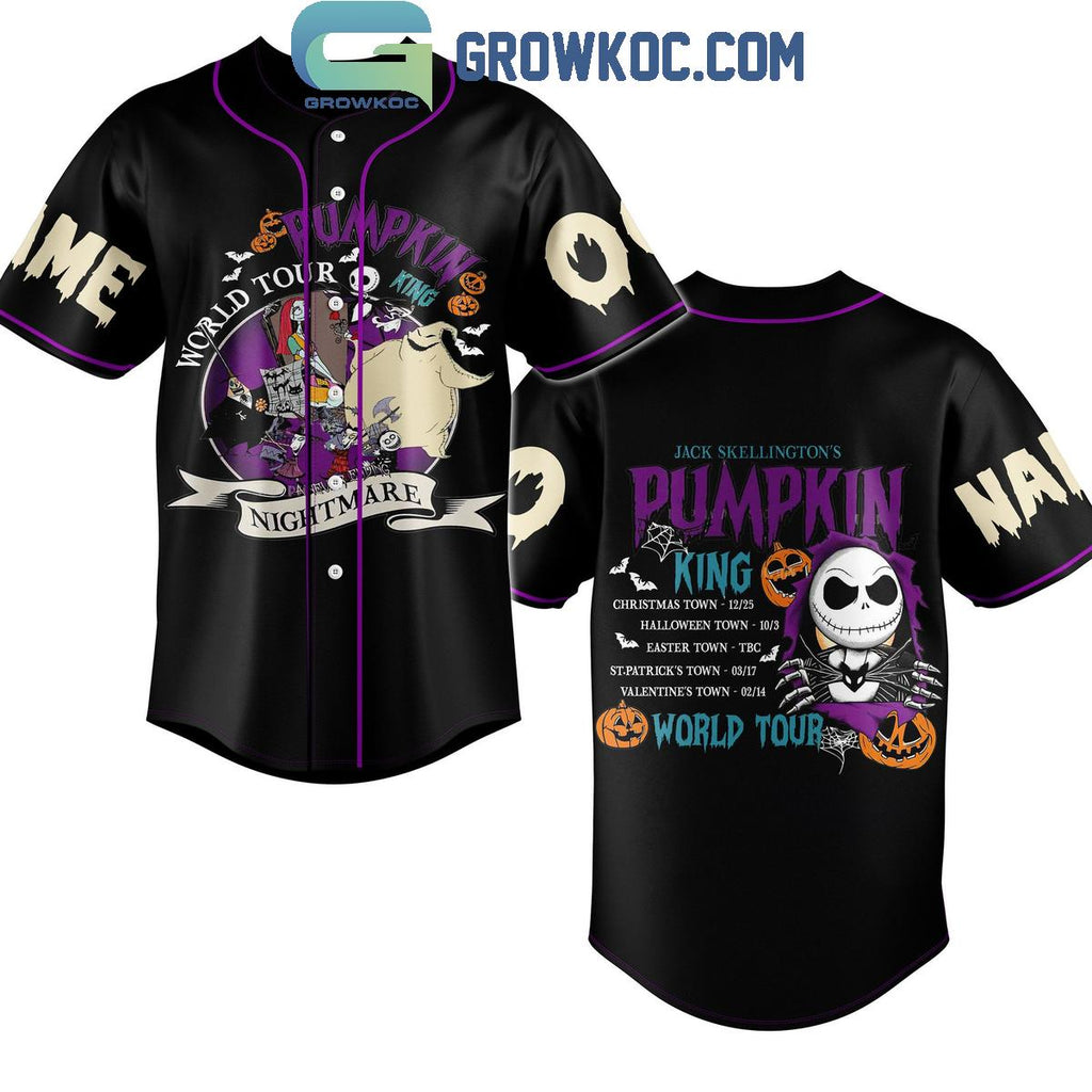 Jack Skellington’s Pumplin King World Tour Personalized Baseball Jersey