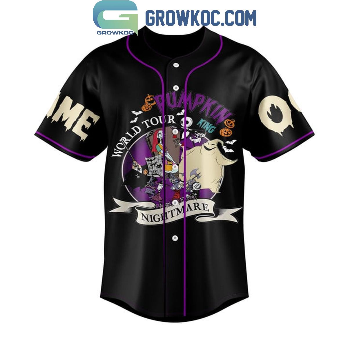 Jack Skellington’s Pumplin King World Tour Personalized Baseball Jersey
