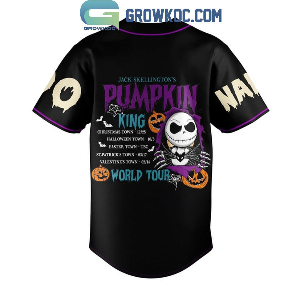 Jack Skellington’s Pumplin King World Tour Personalized Baseball Jersey
